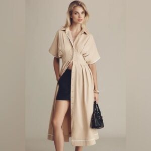 NWT Size L - Anthropologie The Tobie Shirt Dress by Exquise (NWT US$ 228)
